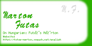 marton futas business card